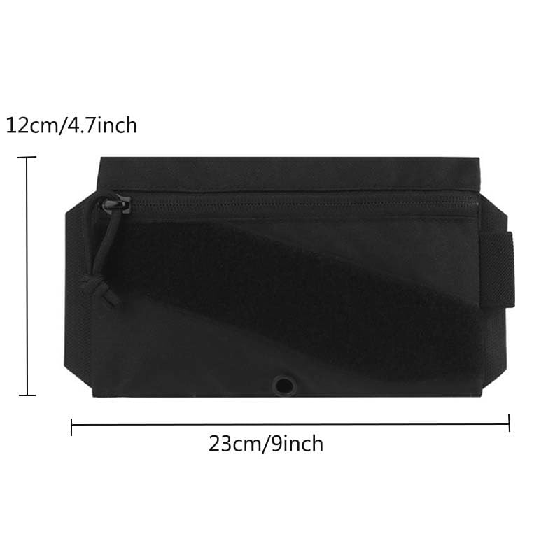 Tactical Sticky Admin Pouch with Loop Panel Utility Snack Pouch Tool Storage Bag for Tactical Vest Chest Rig - color: Black