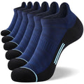 FITRELL Men's 6 Pack Ankle Running Socks Low Cut Cushioned Athletic Sports Socks 7-9/9-12/12-15 - color: Navy Black, size: 12-15