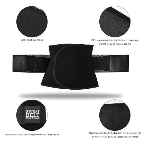 LKV Waist Trainer for Women, Sweat Band for Stomach Weight Loss - size: Medium