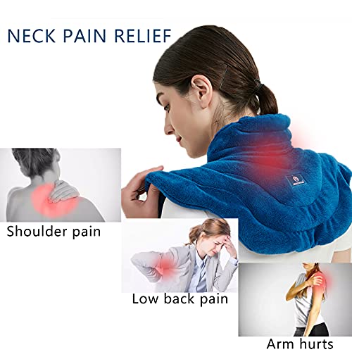 Microwavable Heat Pad for Neck and Shoulders, Warm Compress Wrap, Blue - color: Heat Pad06 -Blue