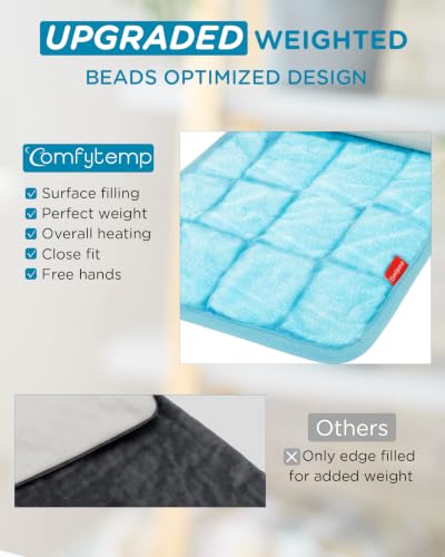 Comfytemp Weighted Heating Pad for Period & Back, FSA XL Heat Pad, 12"x24" - color: Light Blue