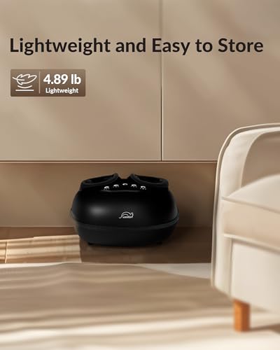 Snailax Shiatsu Foot Massager with Heat, Compression, Rolling, FSA Eligible - color: Dark Black