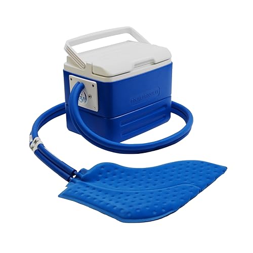 Polar Active Ice 3.0 Cold Therapy Ice Machine System with Programmable Timer, Foot Therapy Compression Pad, Lightweight 9 Quart Cooler, Quiet Pump, Strong Cryotherapy Pain Relief Treatment - style: Foot Pad