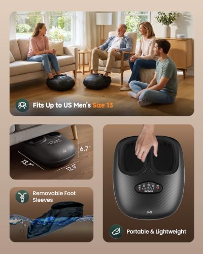 Snailax 4-in-1 Foot Massager with Heat 2026 Upgraded FSA Eligible Item - color: A.black