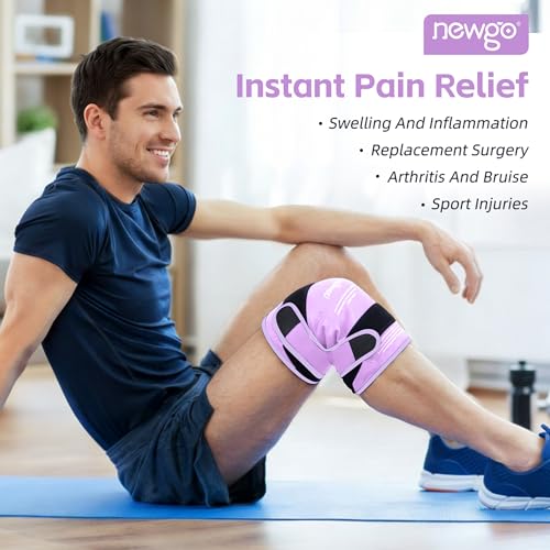 NEWGO Ice Pack for Knee Replacement Surgery, 360° Full Wrap, Purple - color: Regular Purple 1-pack