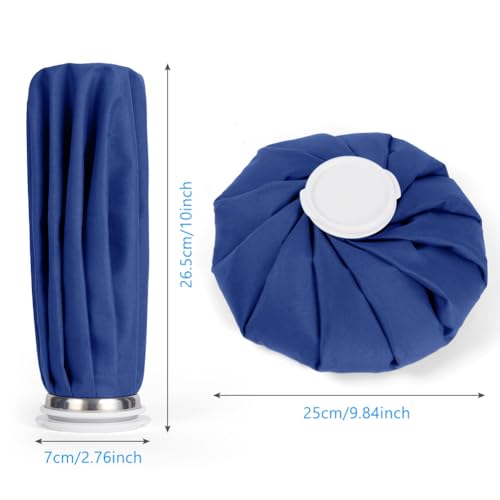 AOOWU Ice Packs for Injuries Reusable Ice Bags, Hot & Cold Therapy and Pain Relief, Screw Top Hot Water Bag, Elastic Breathable No-Leak Waterproof, Soft Cold Pack for Relieve Sports Injuries, Size 11" - style: 11"