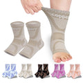 LISEPWU Copper Ankle Brace for Men & Women, Ankle Compression Sleeve 1 Pair - color: Skin-white, size: Medium