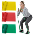 THERABAND Resistance Bands Set, Elastic Bands for Exercise & Physical Therapy, Strength Training for Upper & Lower Body Fitness - size: 3 Pack, style: Latex Beginner