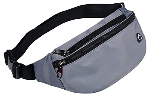 Fanny Packs for Men and Women Water-Repellent Sports Waist Pack Bag - color: 1pack-Grey