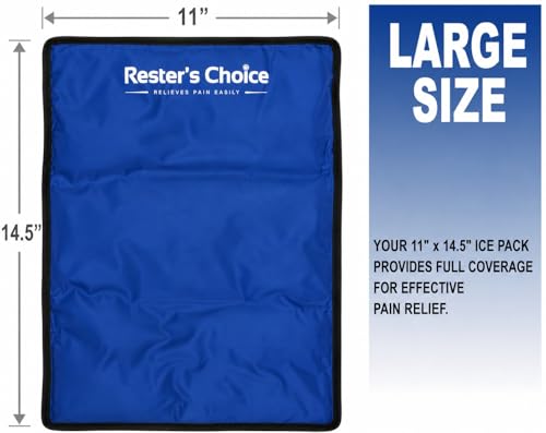 2 Pack Large Ice Packs for Injuries | 11" x 14.5" | Hot & Cold Pack | Reusable Gel Pack, Durable Construction, & Flexible When Frozen - color: Blue, size: 11x14.5 Inch (Pack of 2)