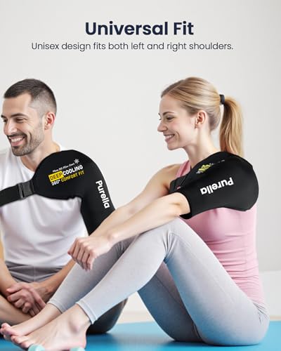 Shoulder Ice Pack Rotator Cuff Cold Therapy, Gel Ice Packs for Injuries Reusable with Long-Lasting Cooling, Thickened Ice Pack for Shoulder, Hot and Cold Pack for Pain Relief, Surgery Recovery Gifts