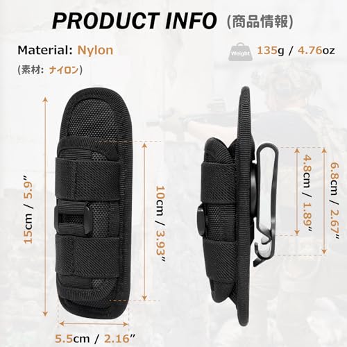 Azarxis Tactical Mini Belt Pouches, Multi-Purpose Small Battery Case Compact Utility EDC Card Slot Holder Waist Bags Military Molle Pack Sundries Storage Pack - color: #03 Black - Style A