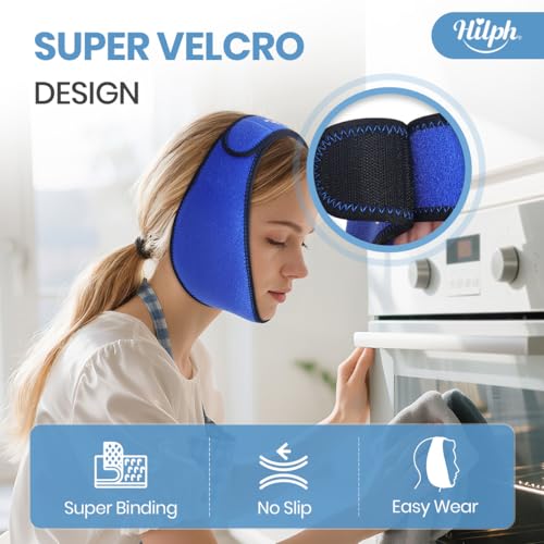 Hilph Wisdom Teeth Ice Pack Head Wrap, Face Ice Pack for Jaw Oral Surgery - color: Blue