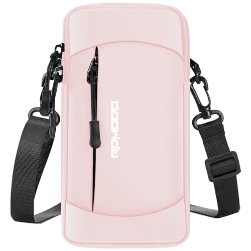 Arm Phone Holder for Running, Crossbody Bag 2-in-1, 7.5 Inch Pink - color: 07-Pink + Black Strap