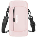 Arm Phone Holder for Running, Crossbody Bag 2-in-1, 7.5 Inch Pink - color: 07-Pink + Black Strap