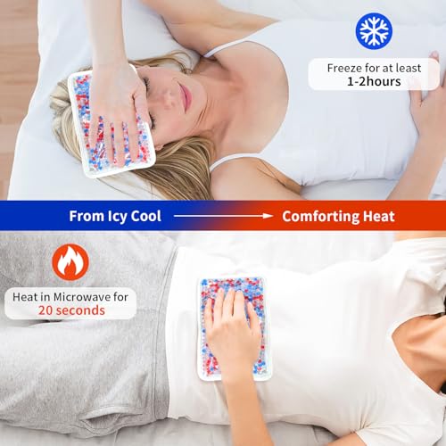 Gel Ice Pack for Injuries Ice Bag with Strap-1 Pack Reusable Hot Cold Pack - color: White-1 Pack