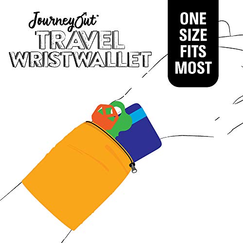 Travel Wrist Wallet Pouch With Zipper Pocket For Cash, Cards, Money. Made For Travel, Running, Walking & Hiking - Brush Gray/Black - color: Brush Gray / Black