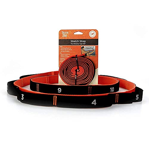 Tiger Tail Bundle: 18in Portable Massage Stick Portable Roller + The Big One Foam Roller + The Stretchy Tiger 80" Stretch/Yoga Strap + Happy Muscles Book