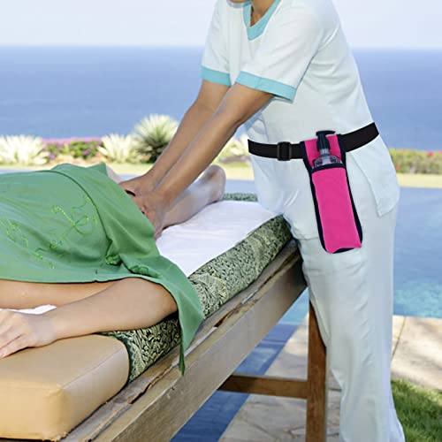 Massage Oil Holster, Adjustable and Durable Massage Holster, Bag only, Bottle not Included - color: Fuchsia