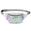 Holographic Sequined Fanny Packs for Women, Waist Belt Bag Fashion, Crossbody Bum Bag for Running, Sky Blue - color: Colorful Red
