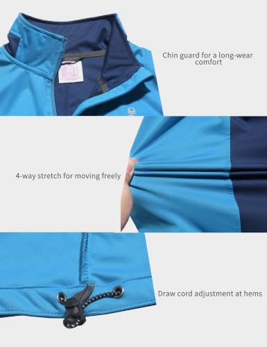 Little Donkey Andy Women's Lightweight Vest Windproof Sleeveless Jacket - color: Blue, size: Medium