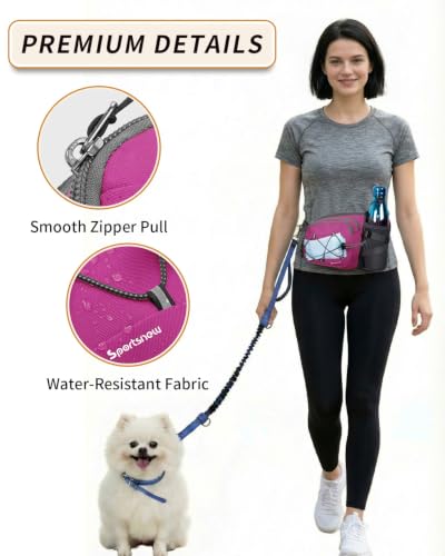 sportsnew Waist Pack with Water Bottle Holder, Fanny Pack for Men Women - color: Deep Pink