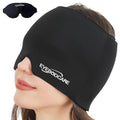 Migraine Relief Cap, Reusable Cold Compress Headband,1pcs - color: Black‑eyemask