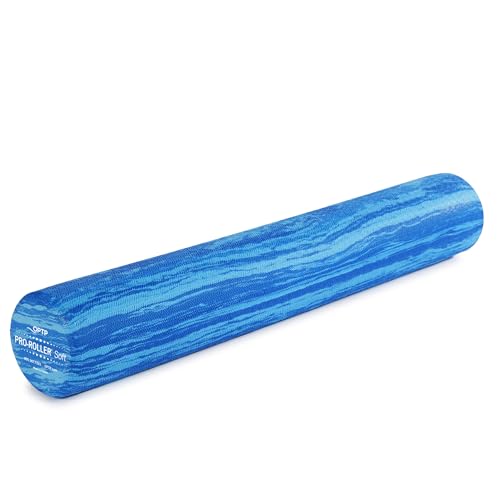 OPTP PRO-Roller Soft Density Foam Roller – Round, Blue, 36" x 6" - color: Blue 36" X 6"