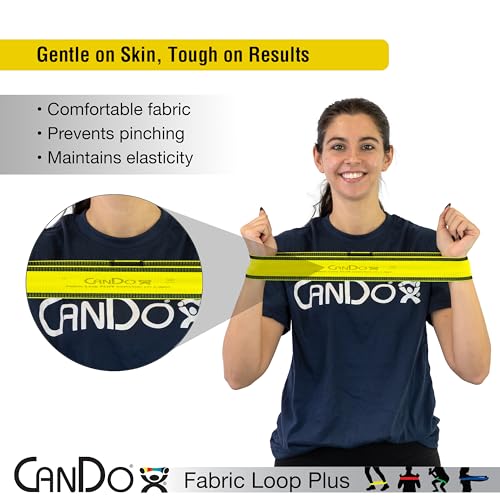 CanDo Fabric Loop Plus, Resistance Exerciser Loops, Set of 3 - size: 18", style: Medium to X-Heavy Strength