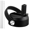 Straw Lid for Hydro Flask Wide Mouth Water Bottle, Dark - color: Dark