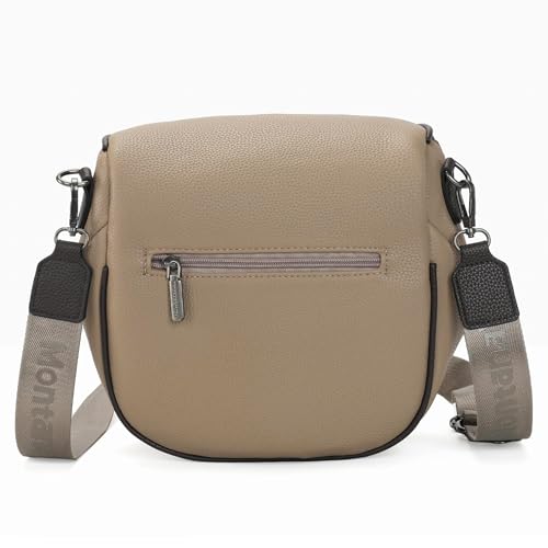 Montana West Crossbody Bag for Women, Vegan Leather Bum Bag with Coin Purse - color: Khaki+coffee