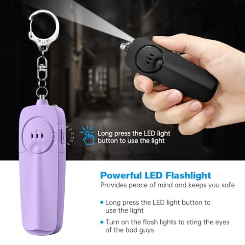 Safesound Personal Alarm - 130dB Self Defense Rechargeable Security Keychain for Women Girls Kids Elderly (White, 1)
