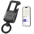 ExtreLife Keychain, Works with Apple Find My, Bottle Opener, Carabiner Car Key Chains with Gps Tracker - color: Space Gray