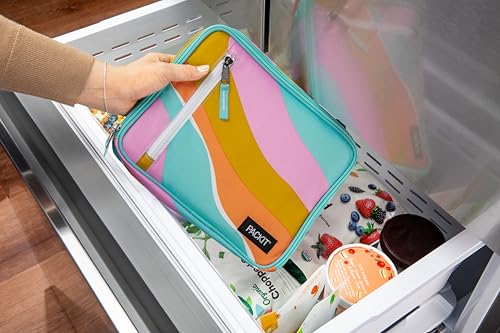 PackIt Freezable Classic Lunch Box, Retro Wave - color: Retro Wave
