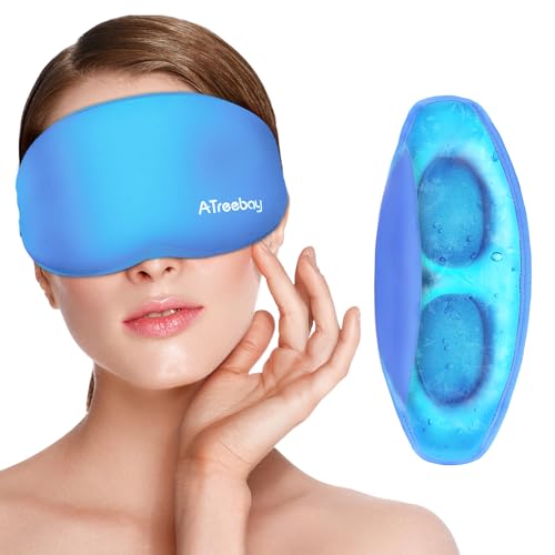 Cooling Eye Mask for Puffy Eyes, Ice Eye Pack After Surgery Relief - Reuable Cold Compress for Dry Eye - Comfortable Perfect Fit Gel Sleep Mask, Deep Blue of 3D - color: Deep Blue of 3d