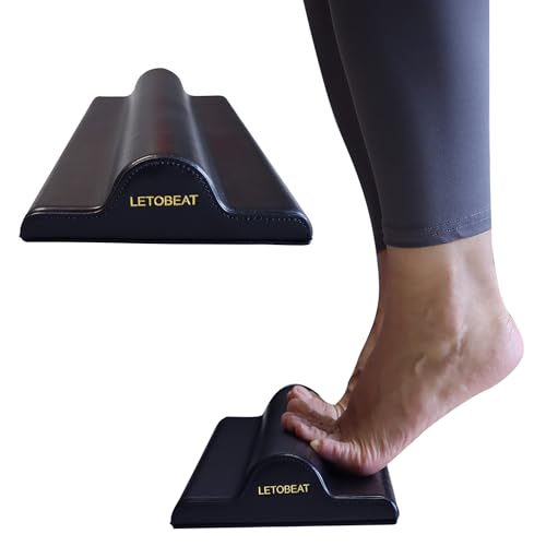 Plantar Fasciitis Foot Stretcher - Anti-Slip Leather, Black, L - color: Black, size: L
