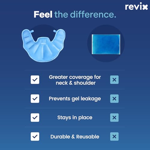 REVIX Ice Pack for Shoulders and Neck, Shoulder Ice Pack for Back Relief - style: Neck & Shoulder Blue