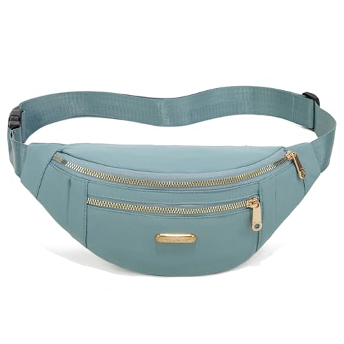 Fanny Pack Waist Pack for Women, Crossbody Purses Belt Bag for Running Sports Travel Hiking - Light Blue - color: D Light Blue