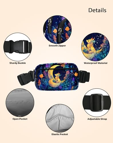 Animal Fanny Pack Fashion Belt Bag Lightweight Waist Pouch with Adjustable Strap Mini Crossbody Bags for Women Travel Sports Running - color: Dark Green