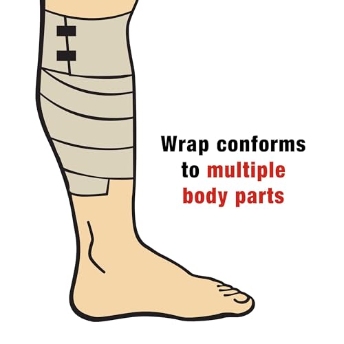 ACE 3 Inch Elastic Bandage with Clips, Beige, Great for Elbow, Ankle, Knee and More, Ideal for Sports, Comfortable design with soft feel, Wash and Reuse - size: 3"