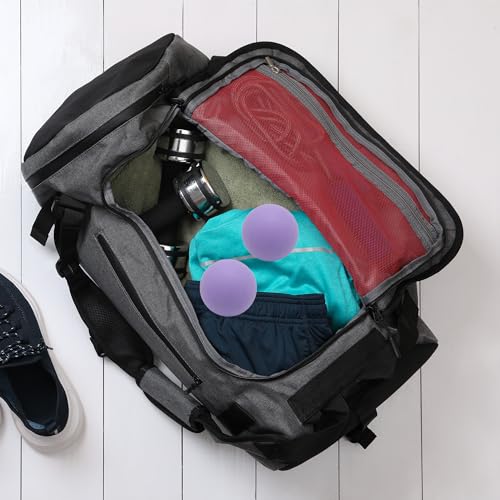 Hard Lacrosse Ball Massage Ball Therapy. Firm Trigger Point Massager Tool for Deep Tissue Yoga Physiotherapy Myofascial Release Muscle Relax Plantar Fasciitis Pain Relief (2 Pack) (Purple) - color: Purple