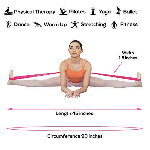 Ballet Stretch Bands for Flexibility, Strength and Dance Training - color: Pink