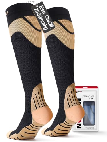 Knee-High Compression Socks For Women,20-30 Mmhg,All Day Comfort - color: Black