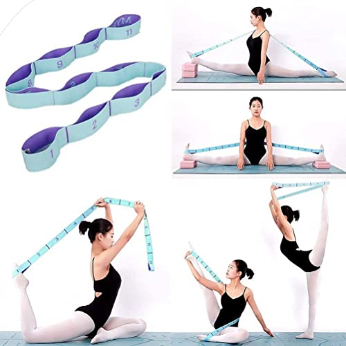 Stretch Straps, Yoga Elastic Stretching Strap with Adjustable 11 Loops