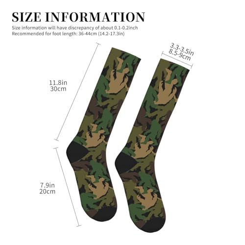FREEHOTU Compression Knee High Socks for Women/Men Circulation 15-20 Mmhg - color: Camo Sasquatch