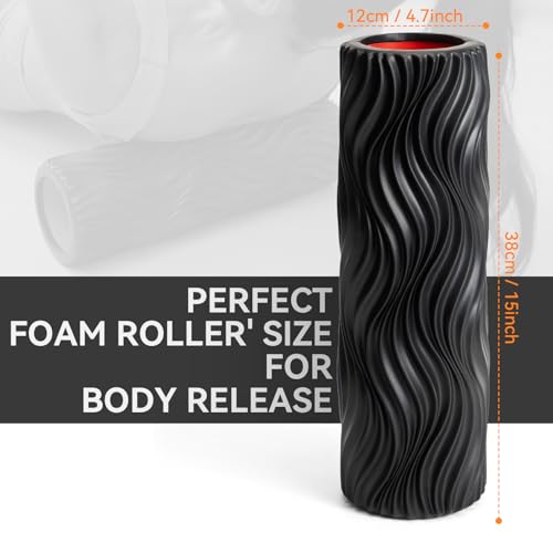SUBCULTUREPICK Foam Roller High-Density Rollers, Deep Tissue Muscle Massage - color: Black