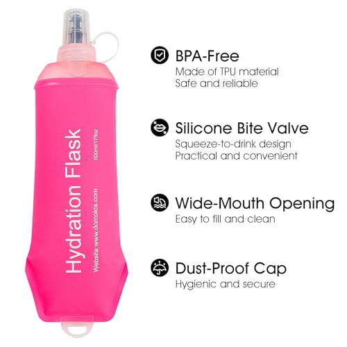 GUYI GYGYL Soft Flask, Collapsible Water Bottle for Sports, 500ml Pink - color: 500ml Pink