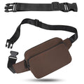 Fanny Pack Nylon Mini Belt Bag Everywhere Belt Bag for Women Water Repellent Waist Packs Crossbody Bags with Adjustable Strap - color: Brown