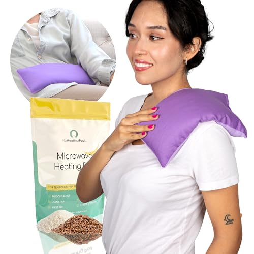 My Heating Pad Microwave Heating Pad - Moist Microwavable Heating Pads for Joints and Muscles Relief - Microwave Hot Pack Heat Pad for Cramps - Chilled or Heated Pad Therapy - Purple - Lavender Scent - style: Rectangle Purple-Lavender Aroma