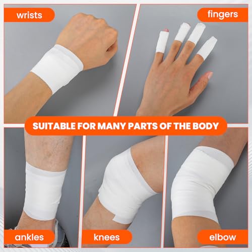 White Athletic Tape 16Pk, 1.5"x160Yds, Ankle/Wrist Support, for Soccer/Football - size: 16P